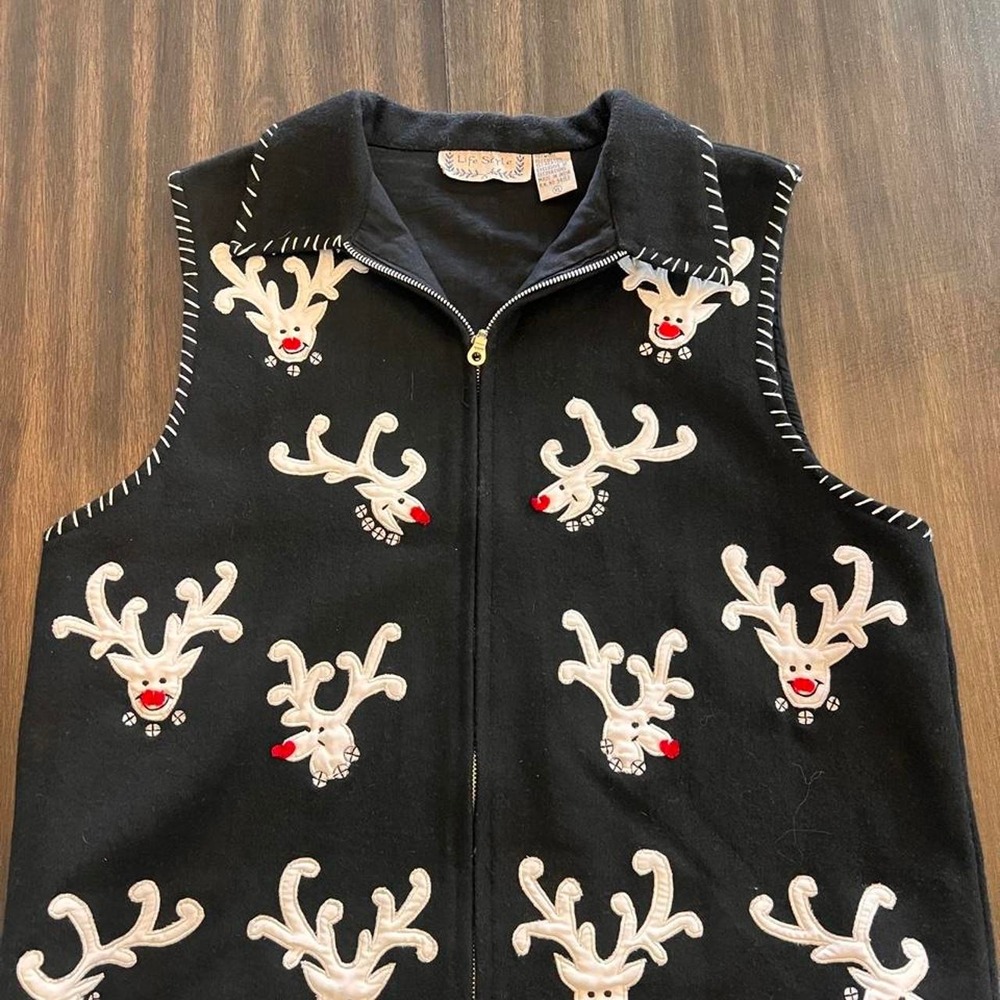Wool Blend Christmas Vest sz XL